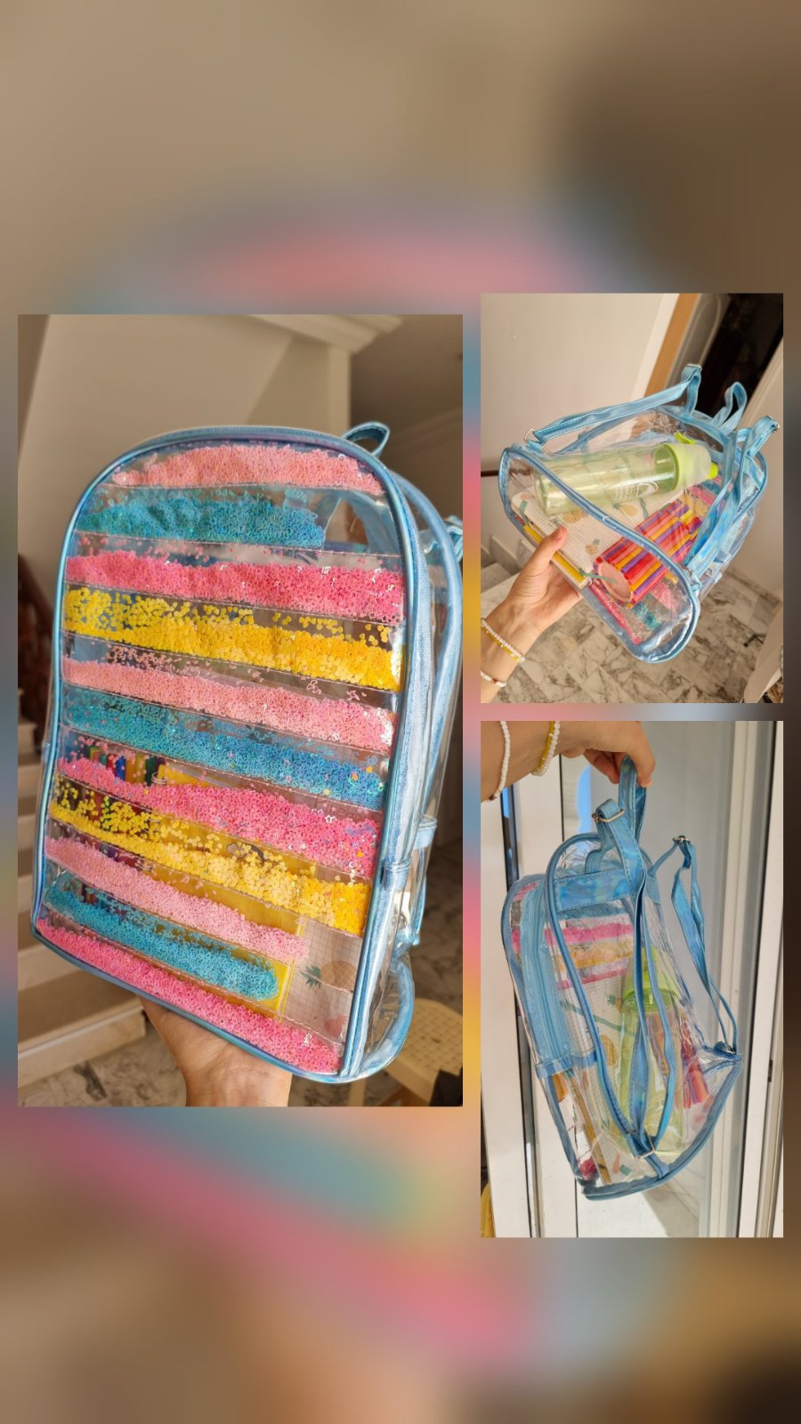 ​🌈 Le Sac à Dos Pailleté qui Fait Pétiller la Rentrée !📚