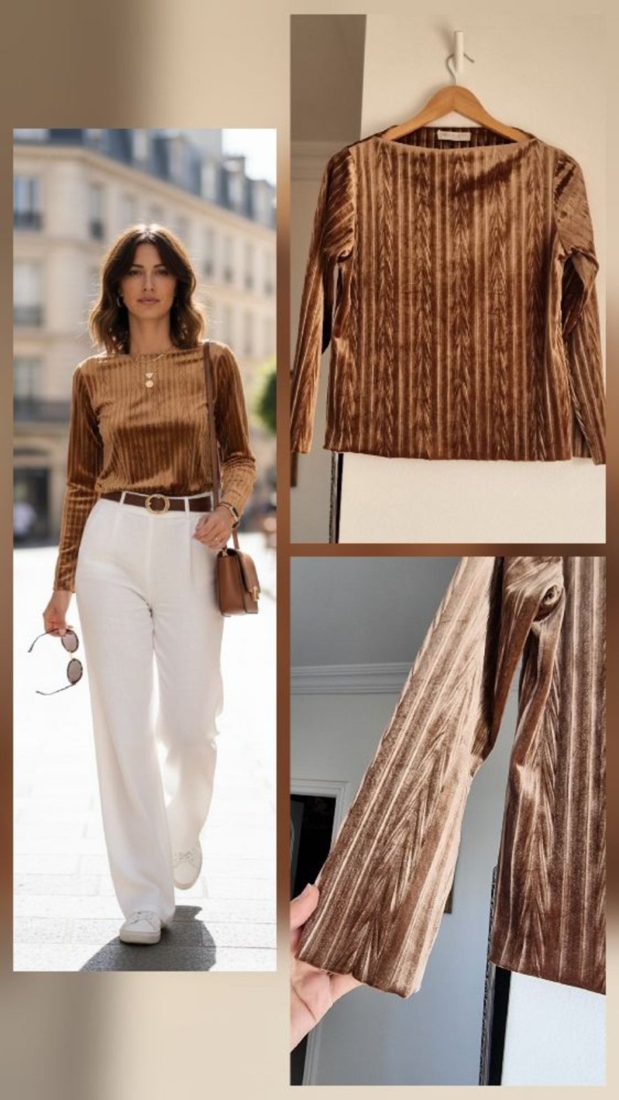 Pull marron 💦💦 taille M sans ticket de taille 💦💦 avec manche longue 💦💦 à bas prix les filles 💦💦