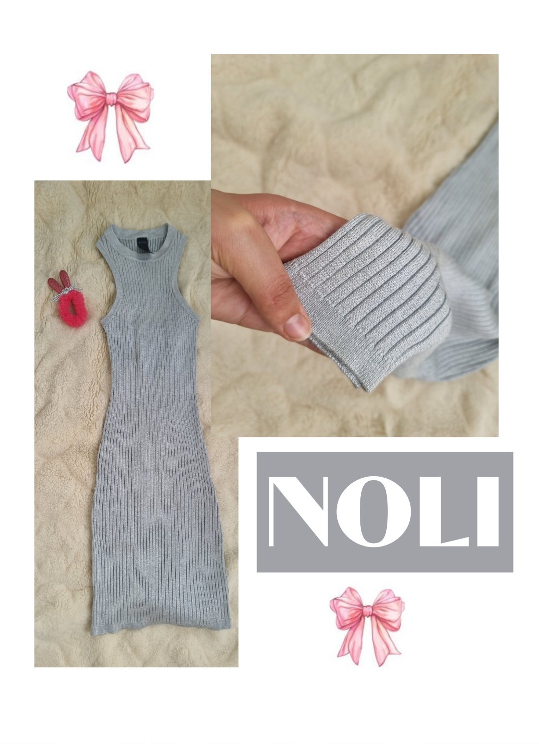 Robe GRIS (brillante) 🥀🥀 COULEUR GRIS 🥀🥀 DE LA MARQUE NOLI 🥀🥀 TAILLE XS