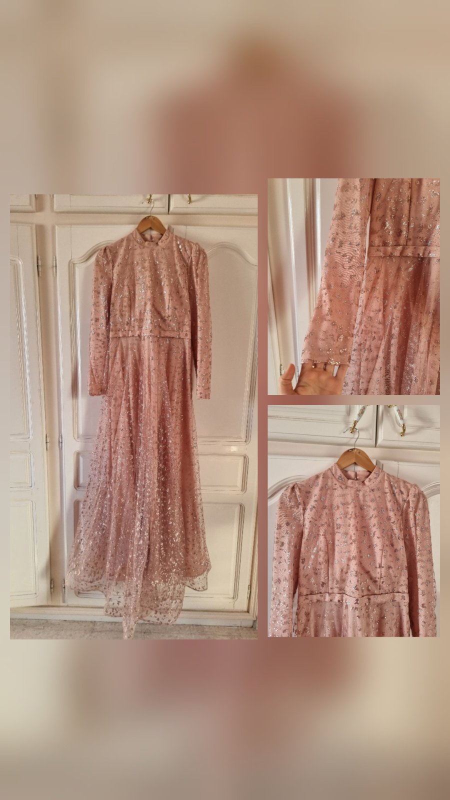 Robe Rose soiré 🌿🌿Brillante 🌿🌿taille M 🌿en trés bon état