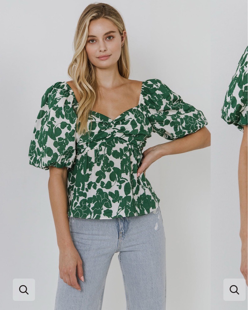 FLORAL TIED BACK TOP
