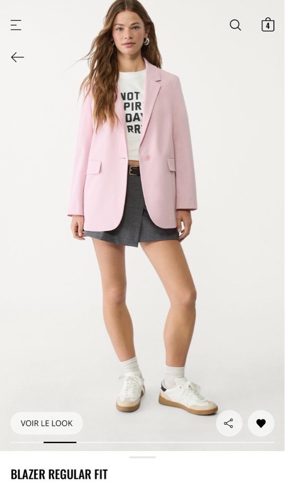 Blazer rose pastel