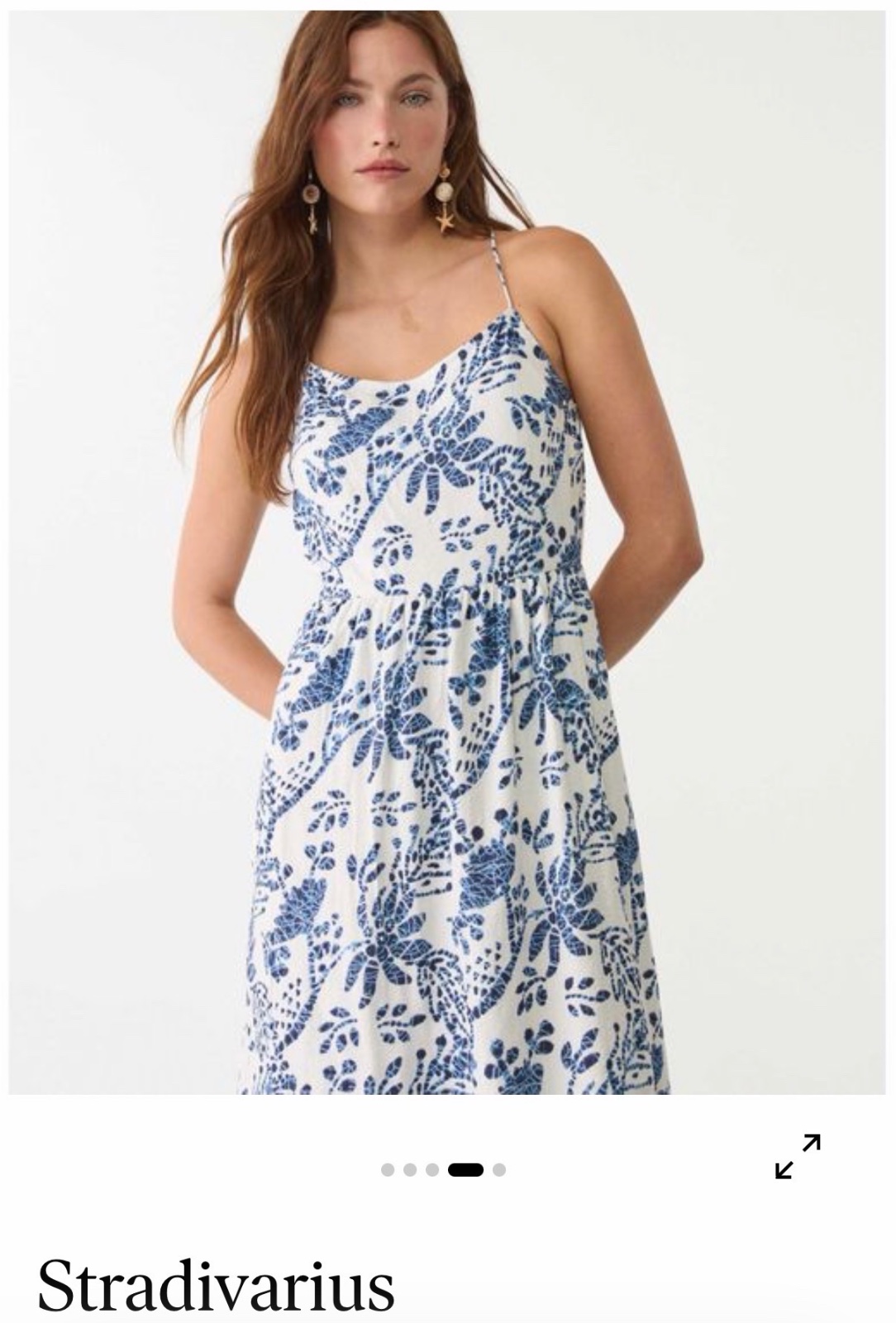 Robe bleue stradivarius