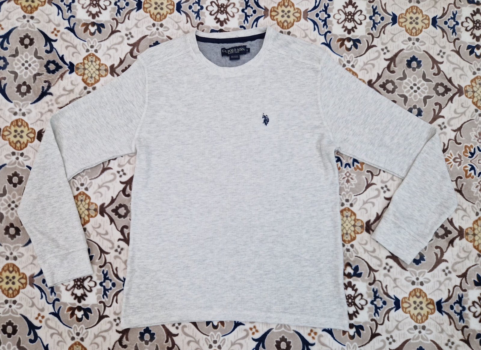 T-shirt thermique à manches longues et col rond U.S. Polo Assn