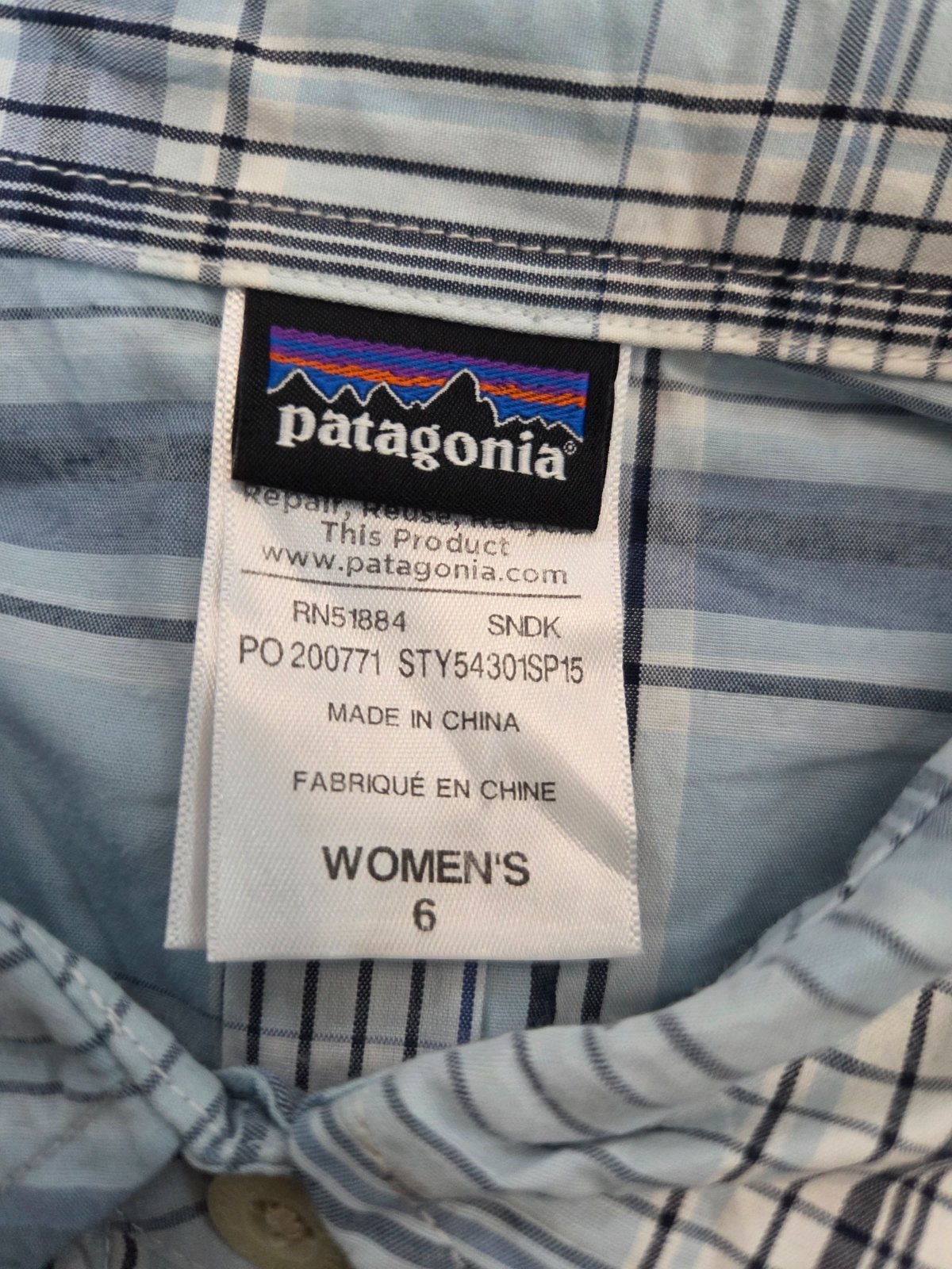 Chemise Patagonia femme été/hiver 