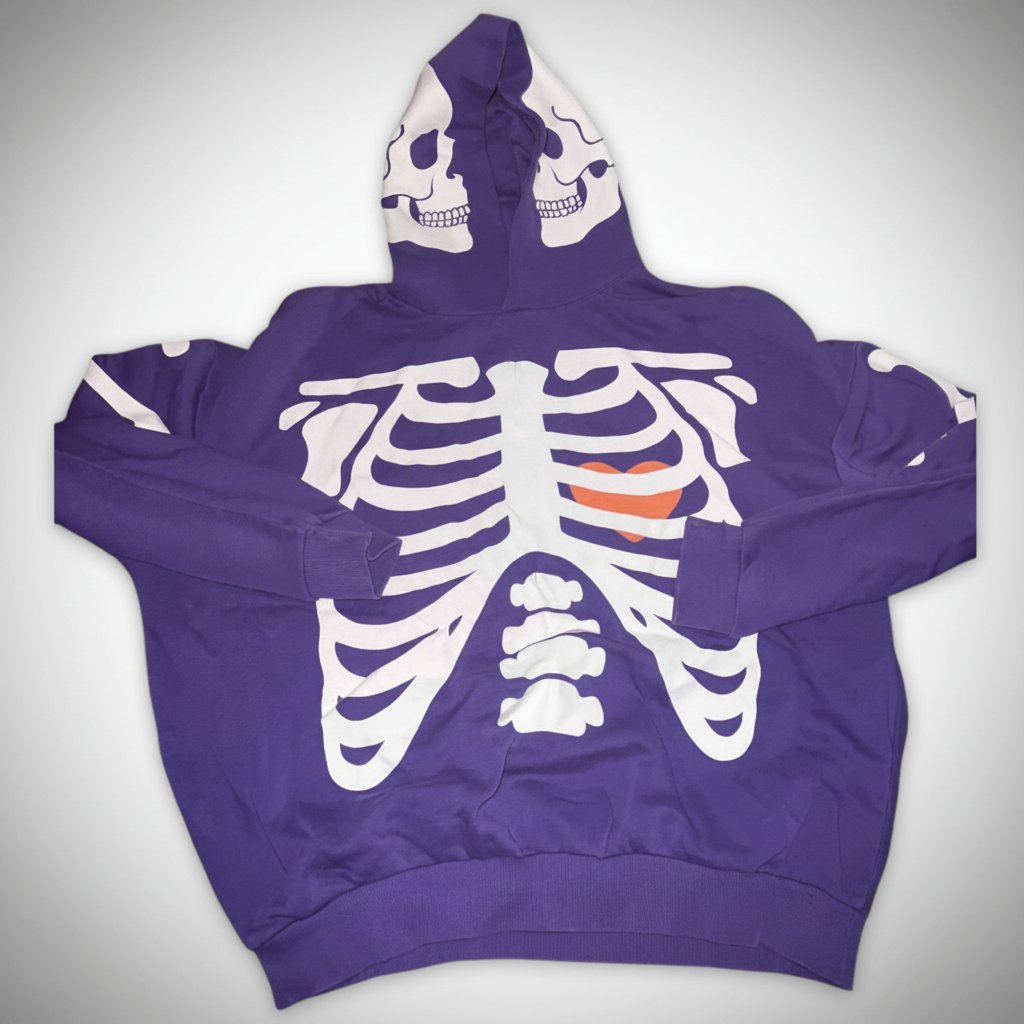Purple skeleton hoodie