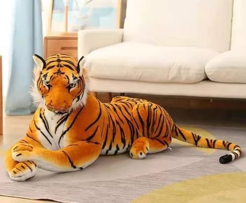 🔥Grand Tigre en peluche 110cm avec taches de chat sauvage,décoration,Cadeau Original, made in Germany 🇩🇪 
