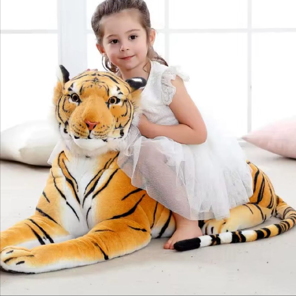 🔥Grand Tigre réaliste en peluche avec taches de chat sauvage,décoration, cadeau anniversaire.. 