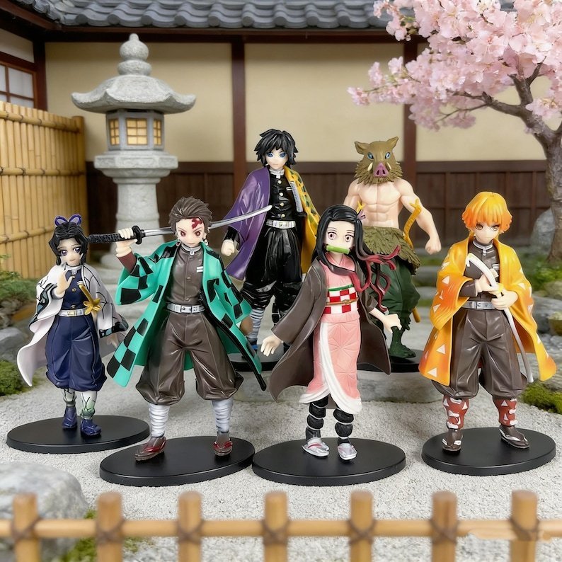 ⚡Ensemble de figurines d'épéiste Anime en PVC, modèle de collection,  inspirées du manga, cadeaux..