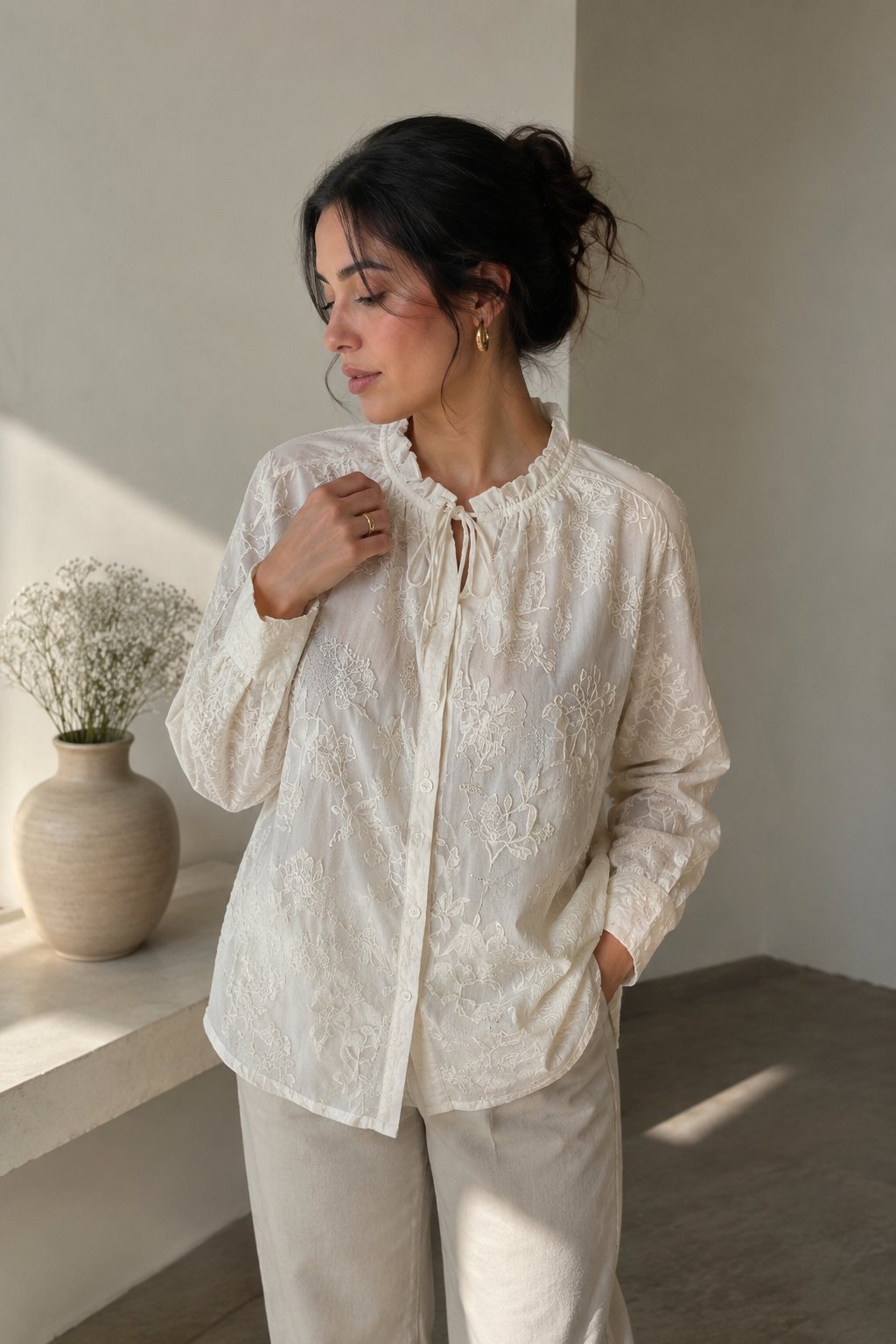 Chemise brodée 