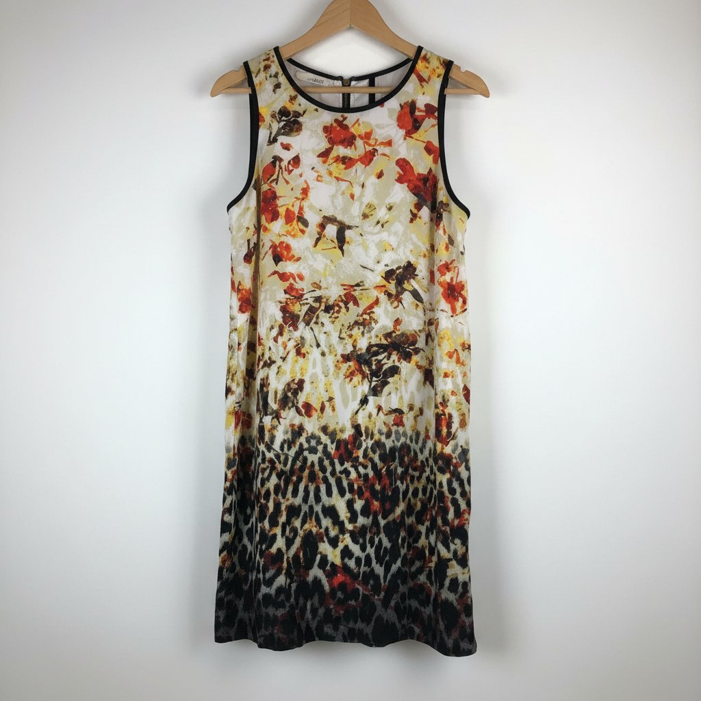 Kensie Floral/Animal Print Sleeveless Sheath Dress 