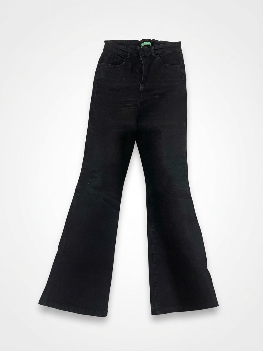 Pantalon noir pattes d'elephant