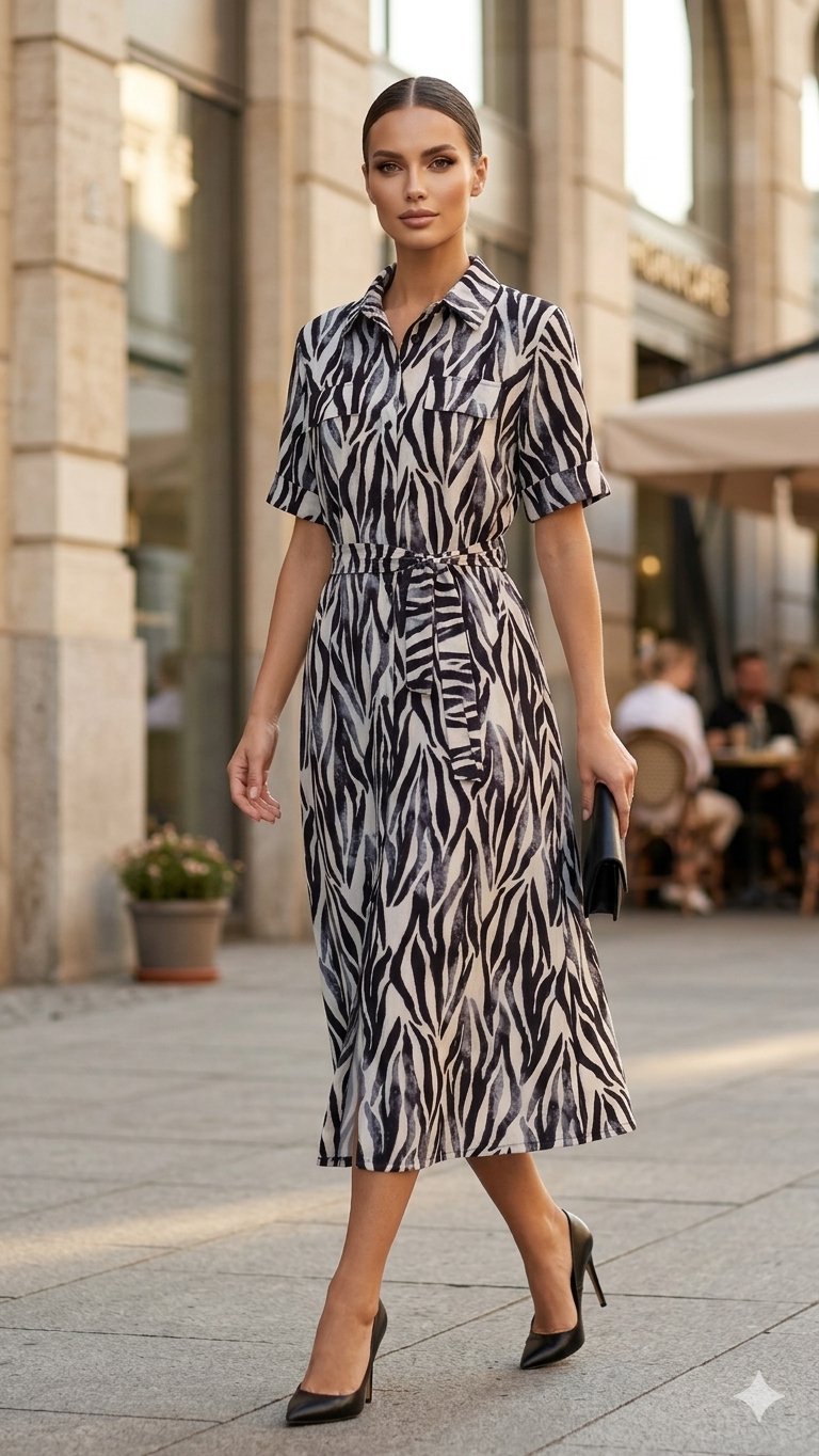 Robe imprimé zébre