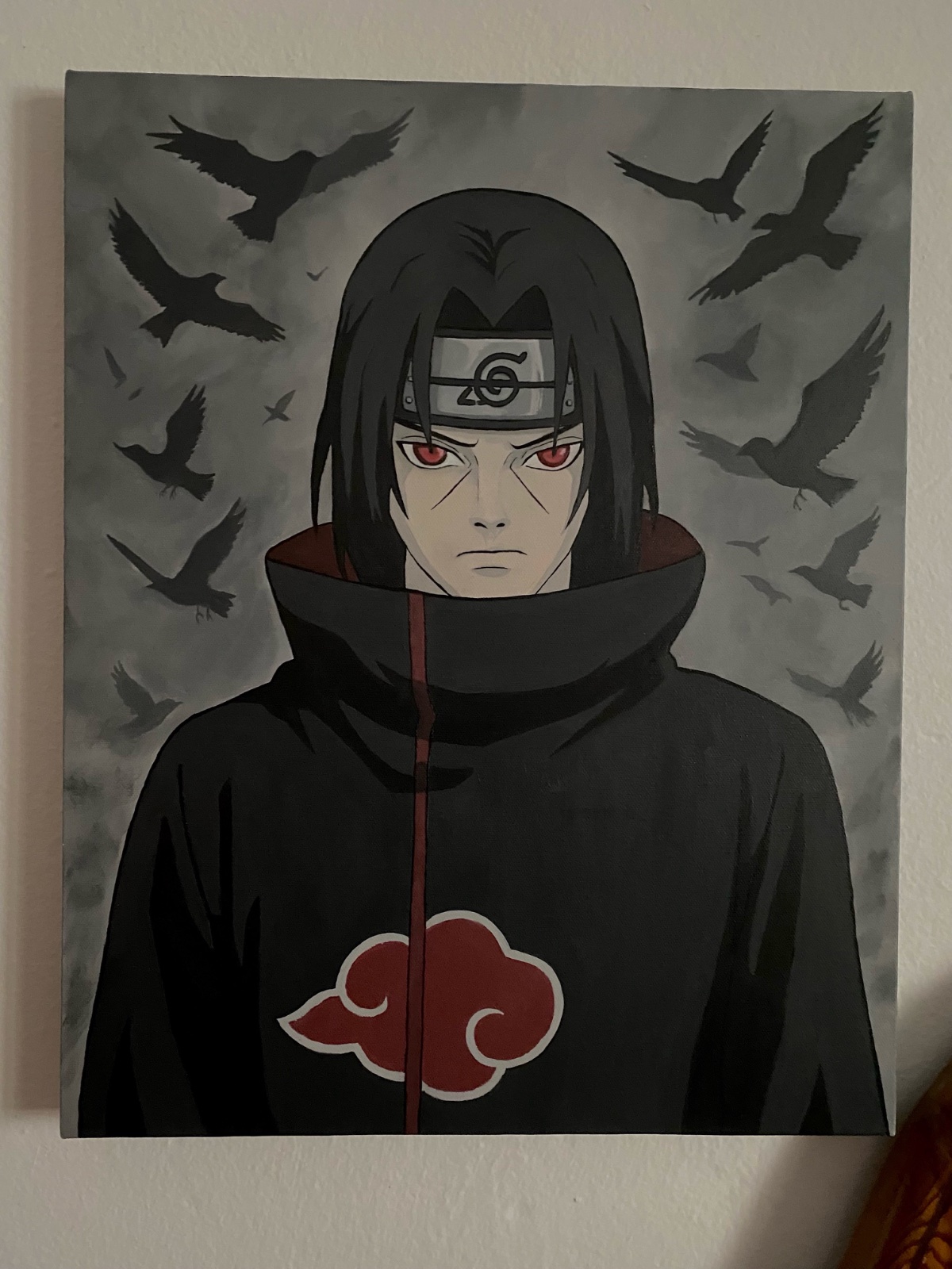 Peinture acrylique – Itachi Uchiha (Naruto)