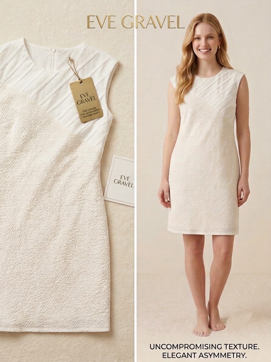 Robe chic Eve Gravel – Blanc cassé