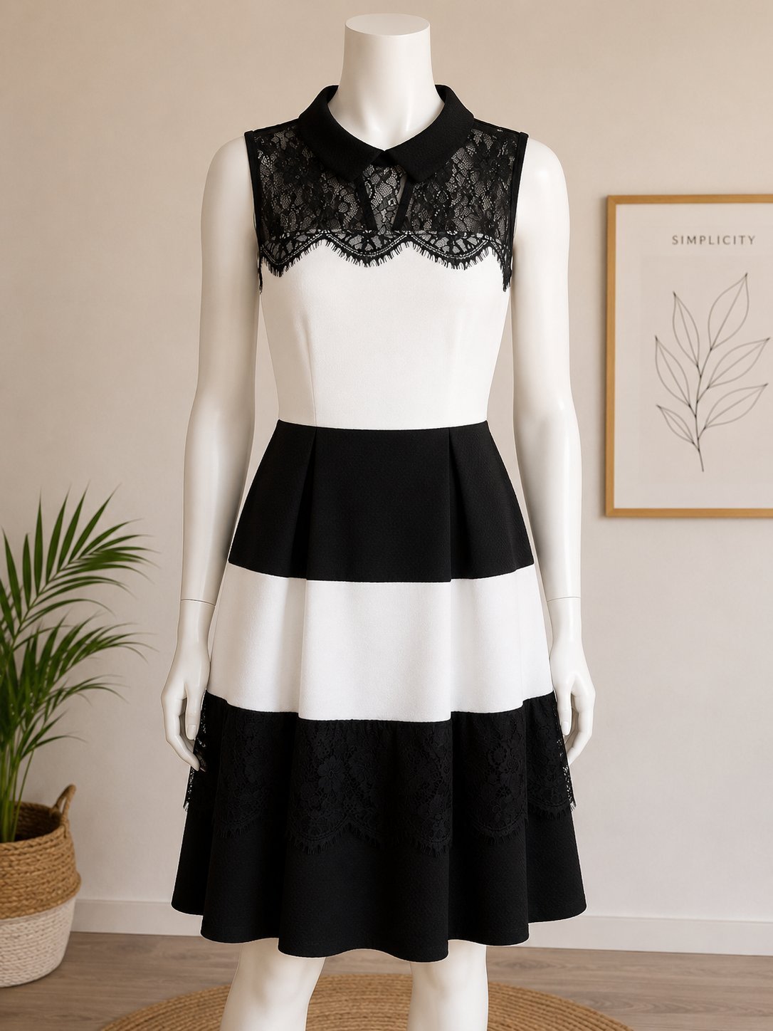 Robe noire et blanche