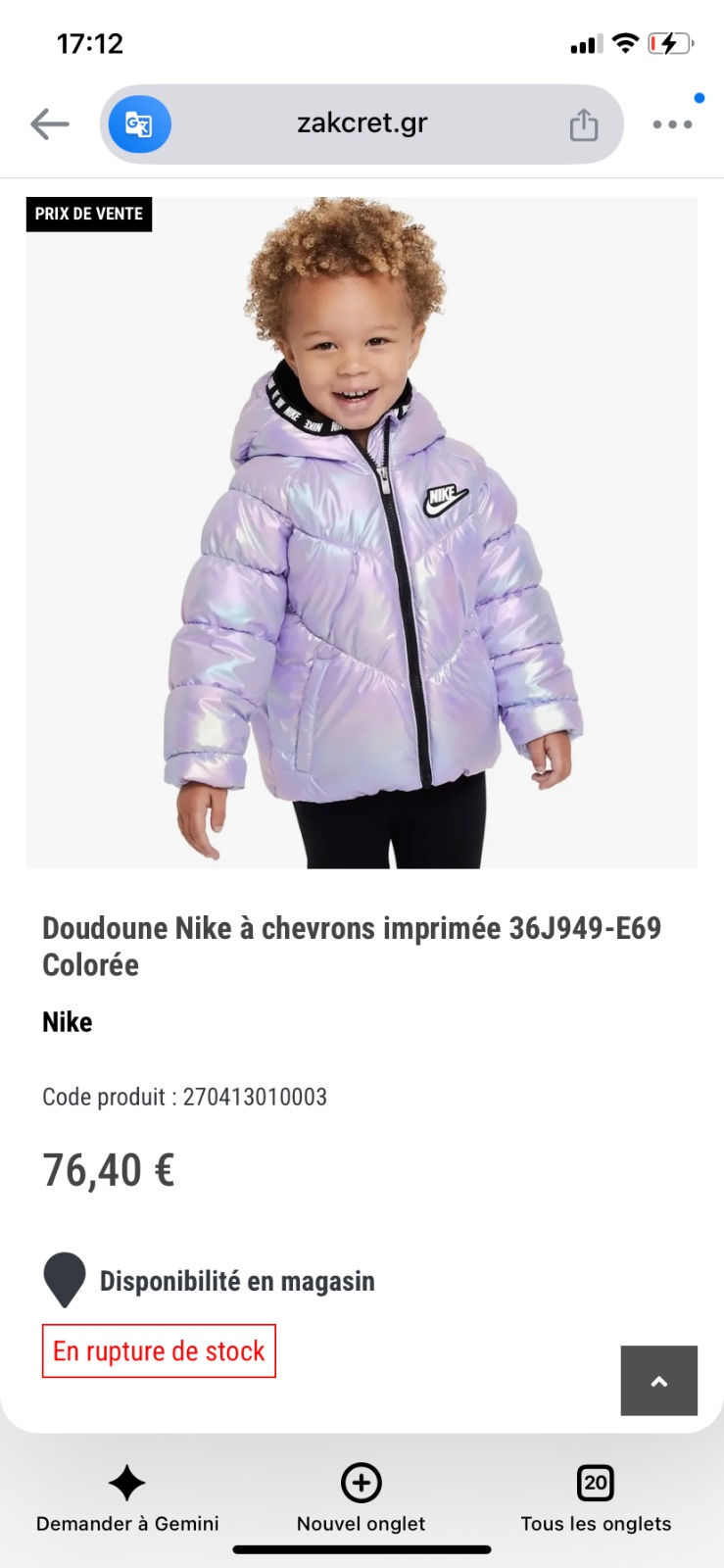 Doudoune fille