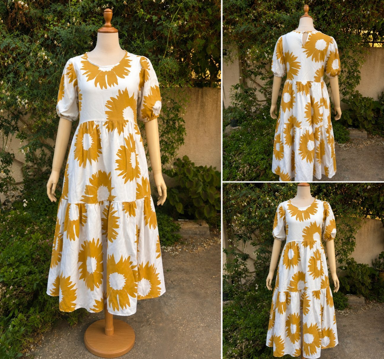 Robe jaune moutardes tissu très comfortable