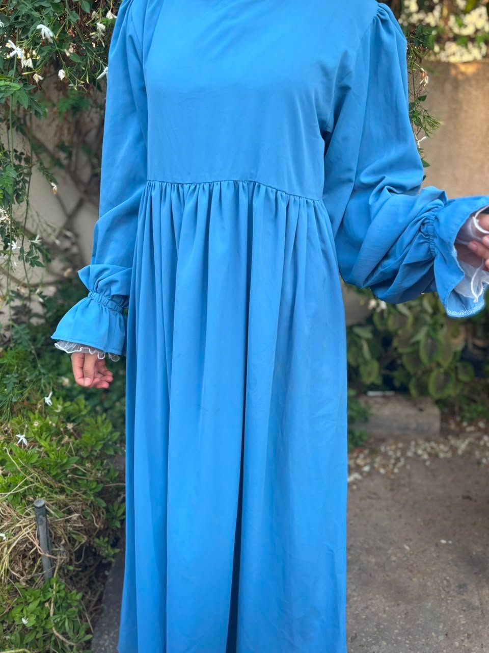 Robe pour femme voilée tissu crêpe royale