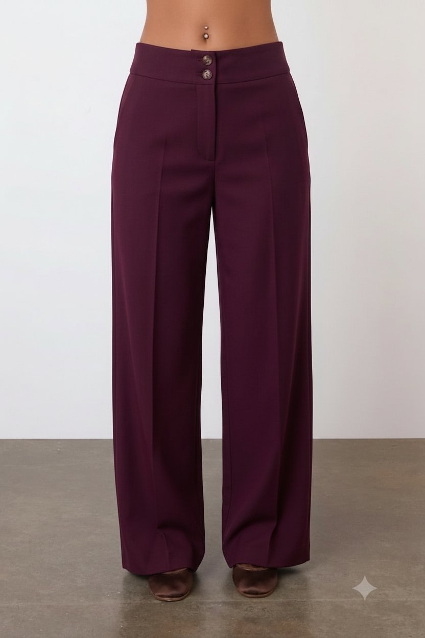 Pantalon rouge bordeaux 