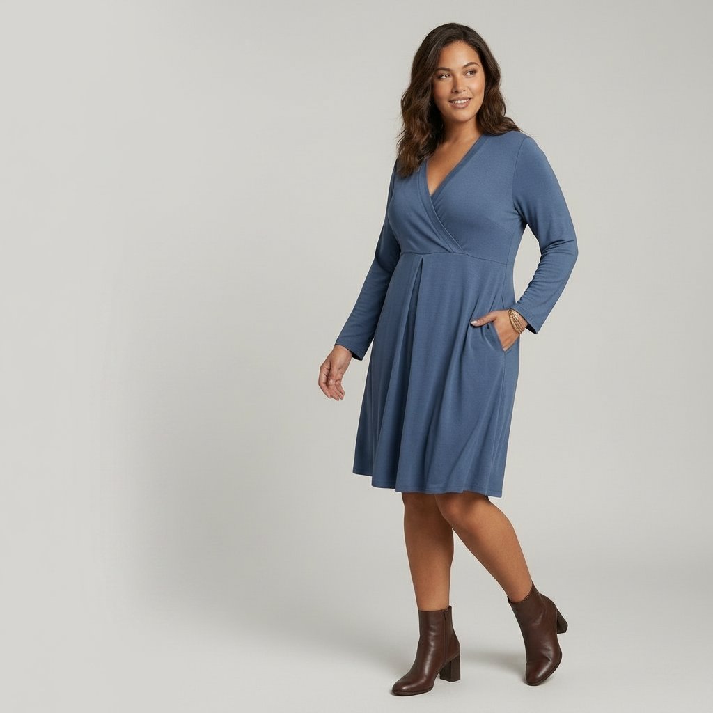 Robe Masai Bleue - Coupe Cache-Cœur - Taille XL - NEUVE
