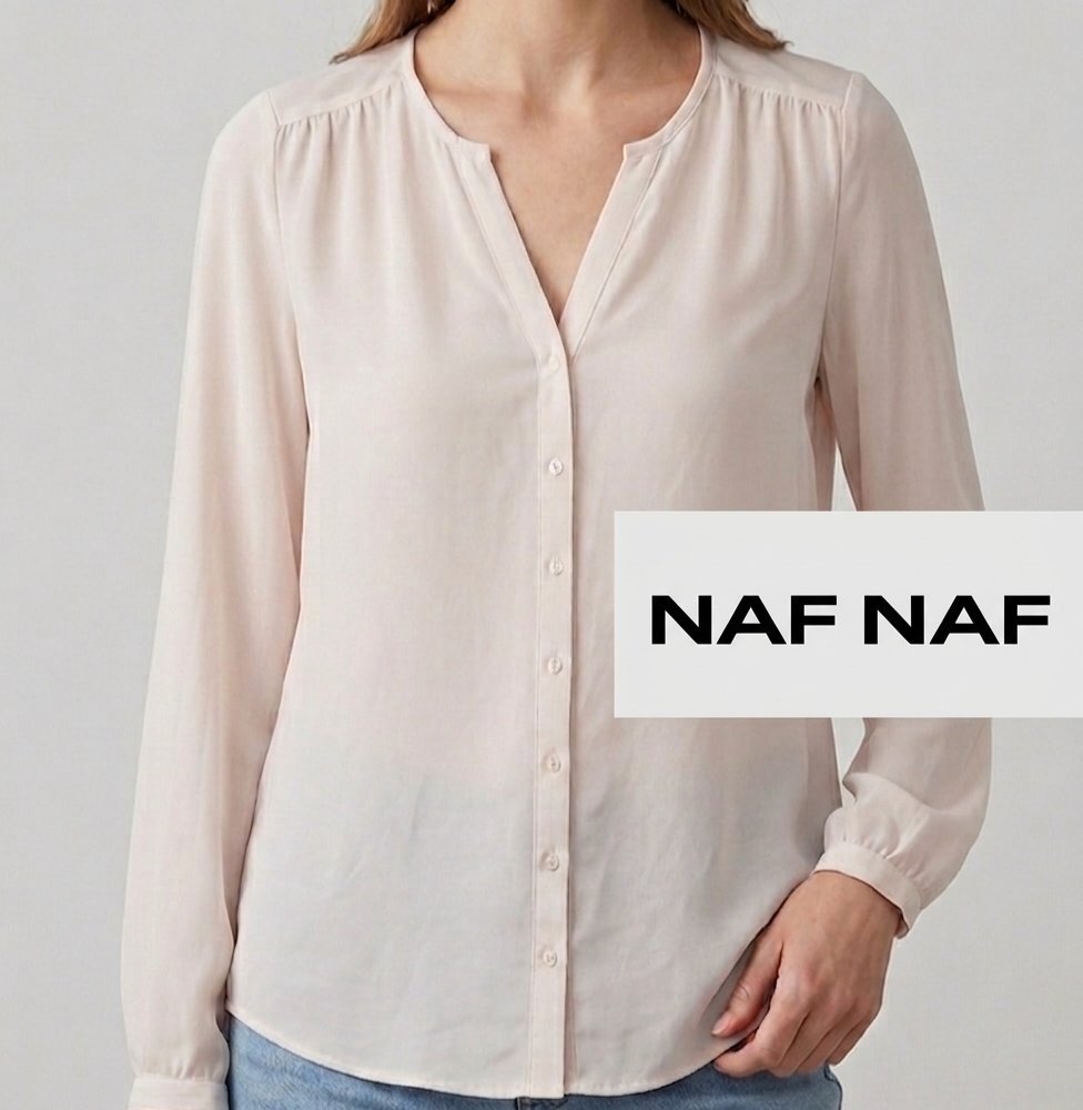  Chemisier Fluide NAF NAF - Beige clair taille S