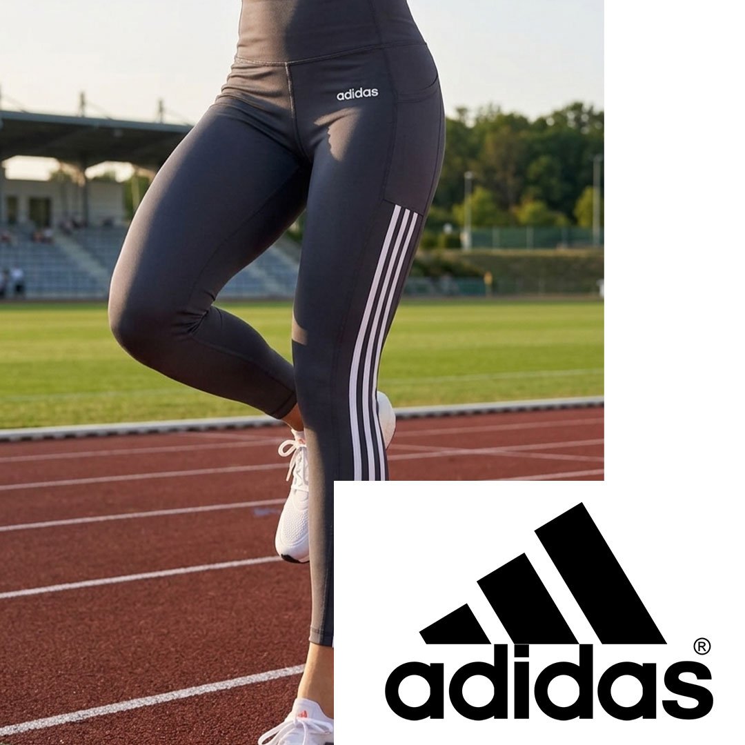 Legging ADIDAS authentique Taille XS couleur gris, trois bandes blanches