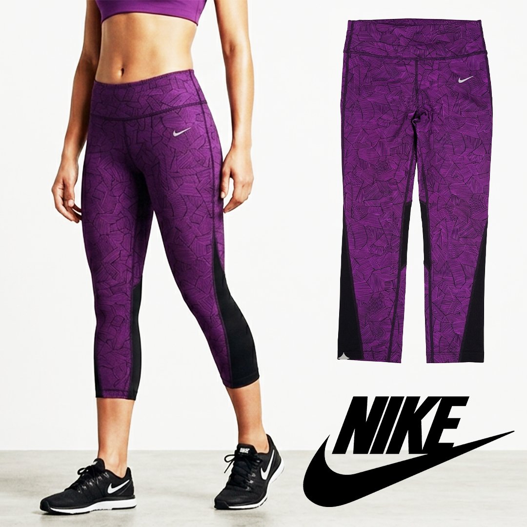 Legging Nike Dri-FIT "Stay Warm" – Violet Géométrique (Neuf avec étiquette)