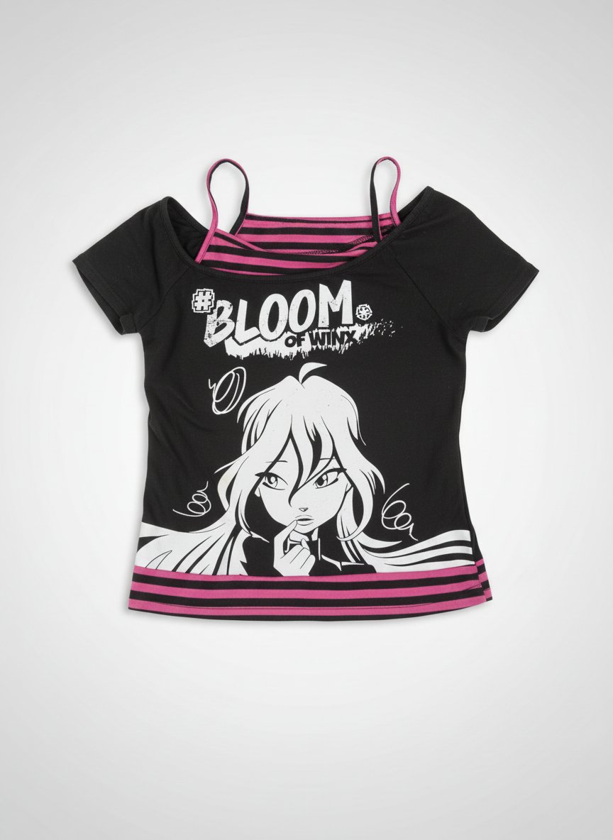 T-shirt noir imprimé – Très bon état Description :