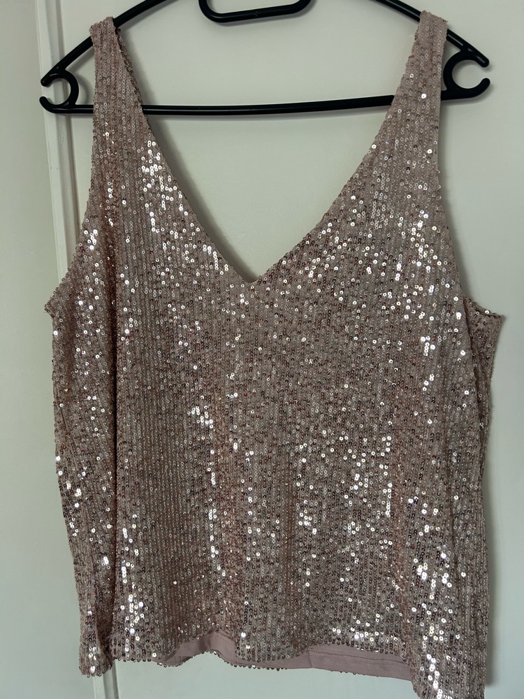 Haut à sequins rose gold