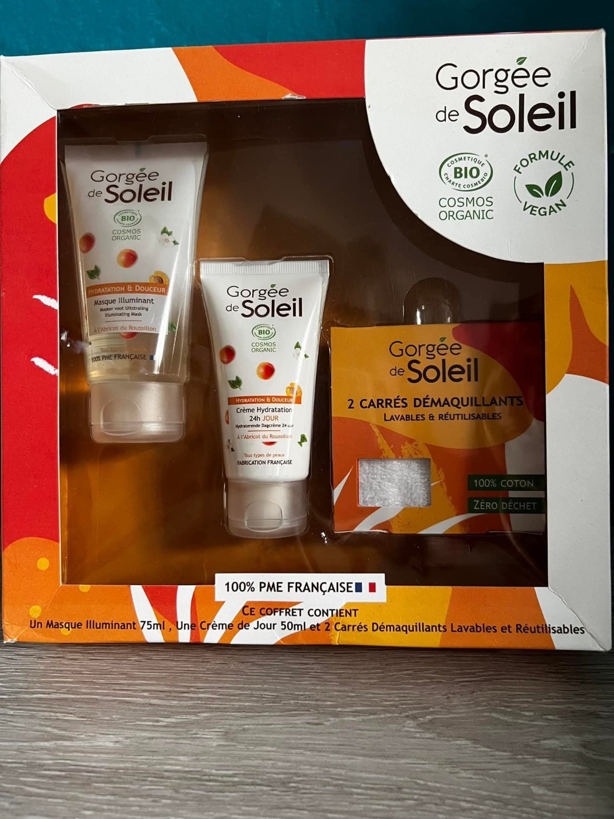 Coffret de soins visage bio de la marque Gorgée de Soleil