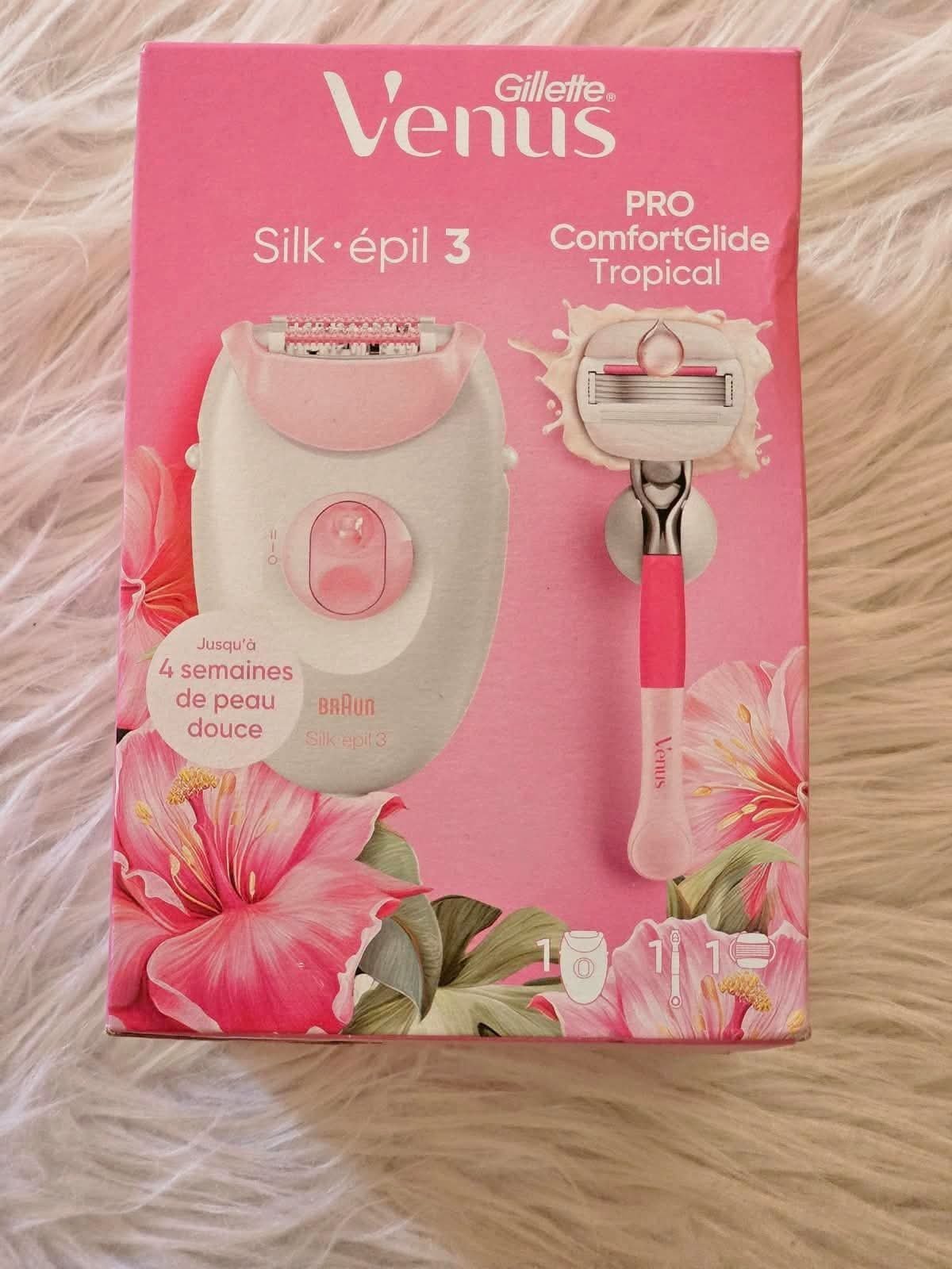 Épilatoire Silk-epil 3 + Rasoir Pro ConfortGlide Tropical