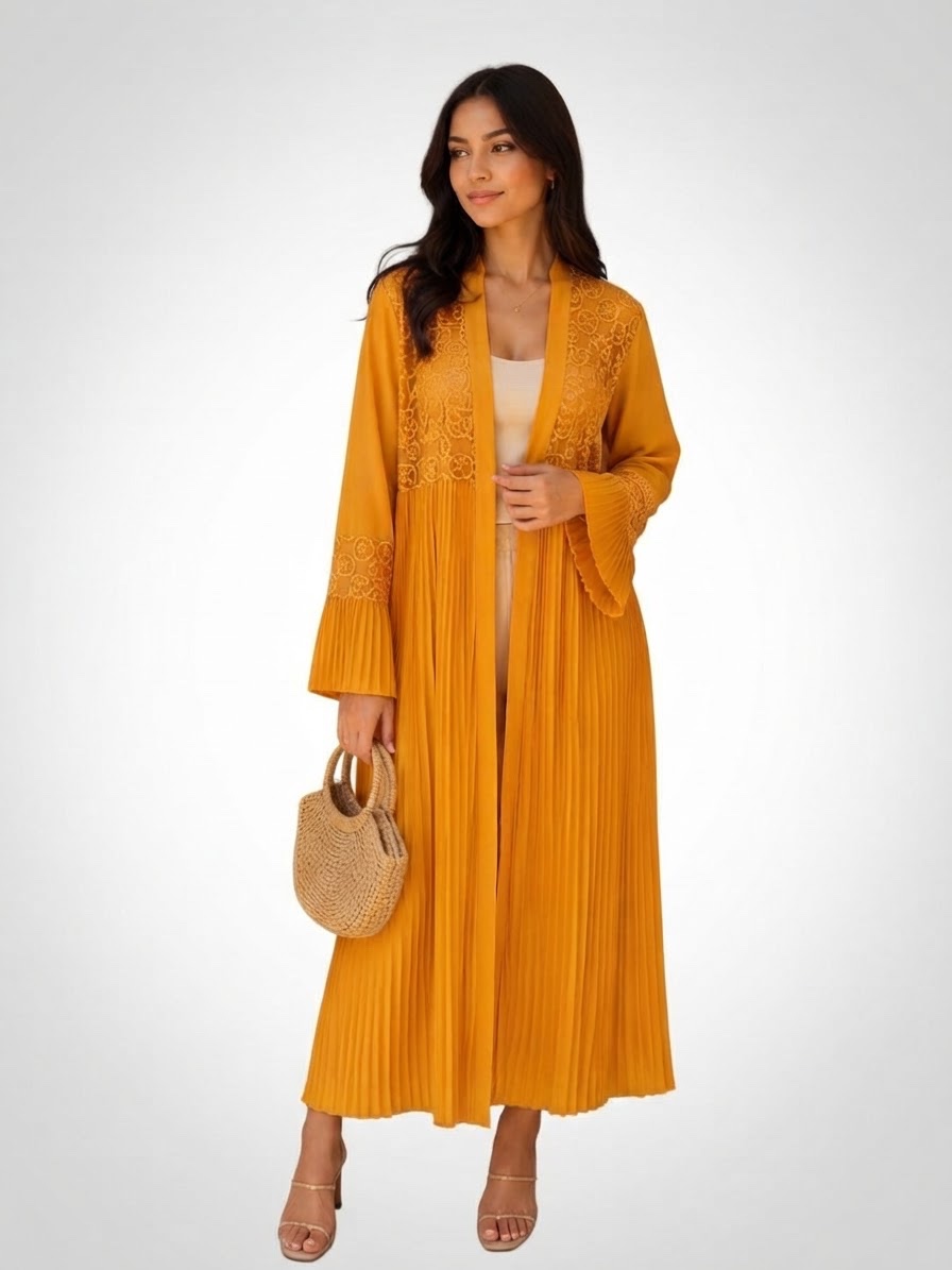 Kimono abaya plissee