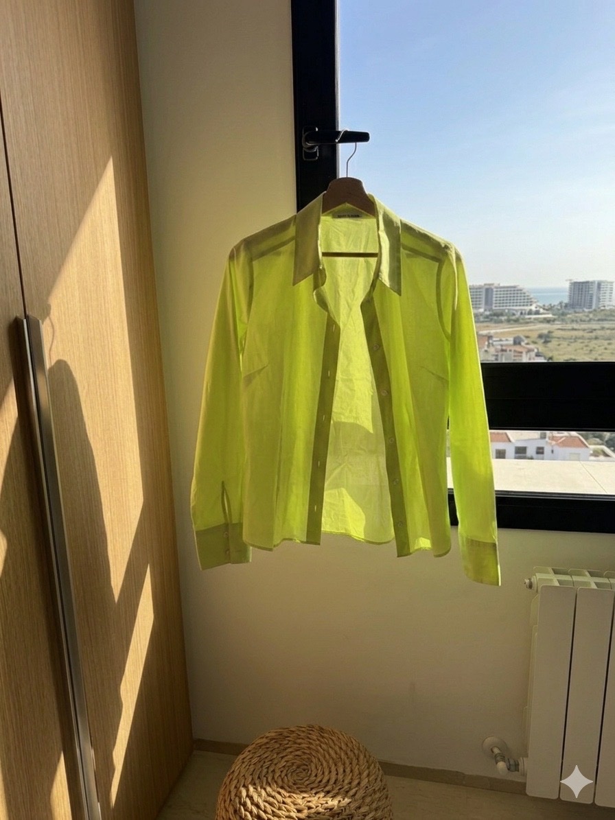 Chemise cintrée vert anis 🍀