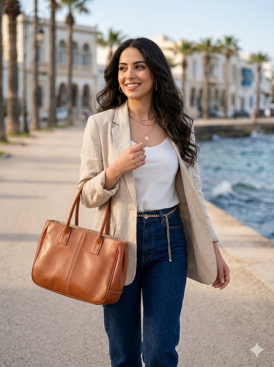 Sac à main caramel 