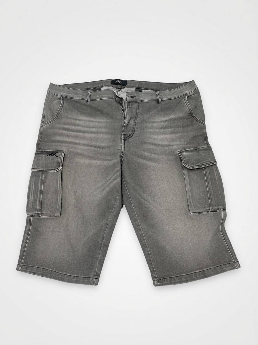 Short Cargo Denim Gris