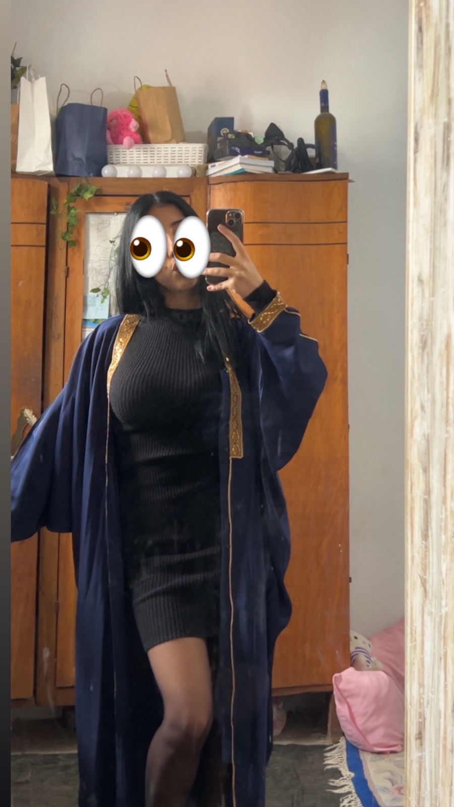 Abaya en bleu marine