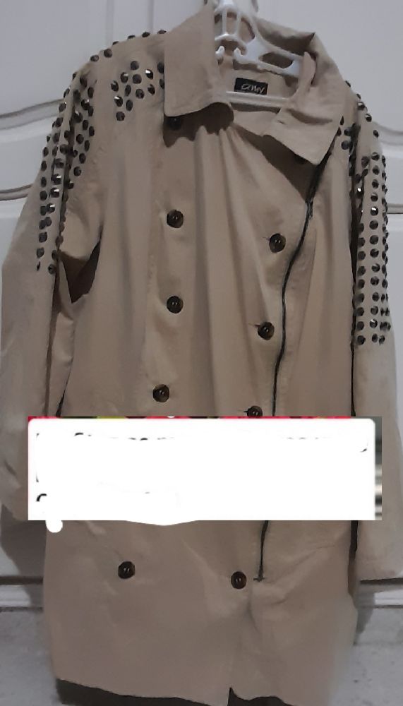 manteau impermeable beige