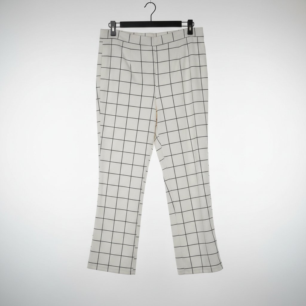  pantalon blanc à carreaux 
