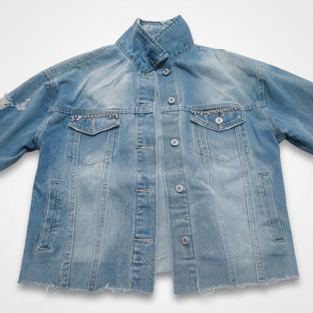 Veste djean ornée  de Strass