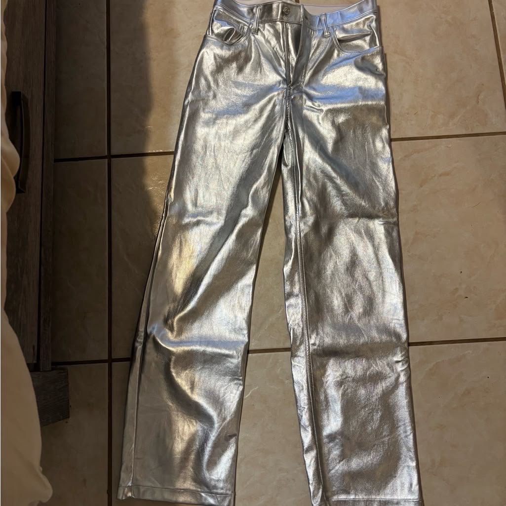 Silver pants bershka