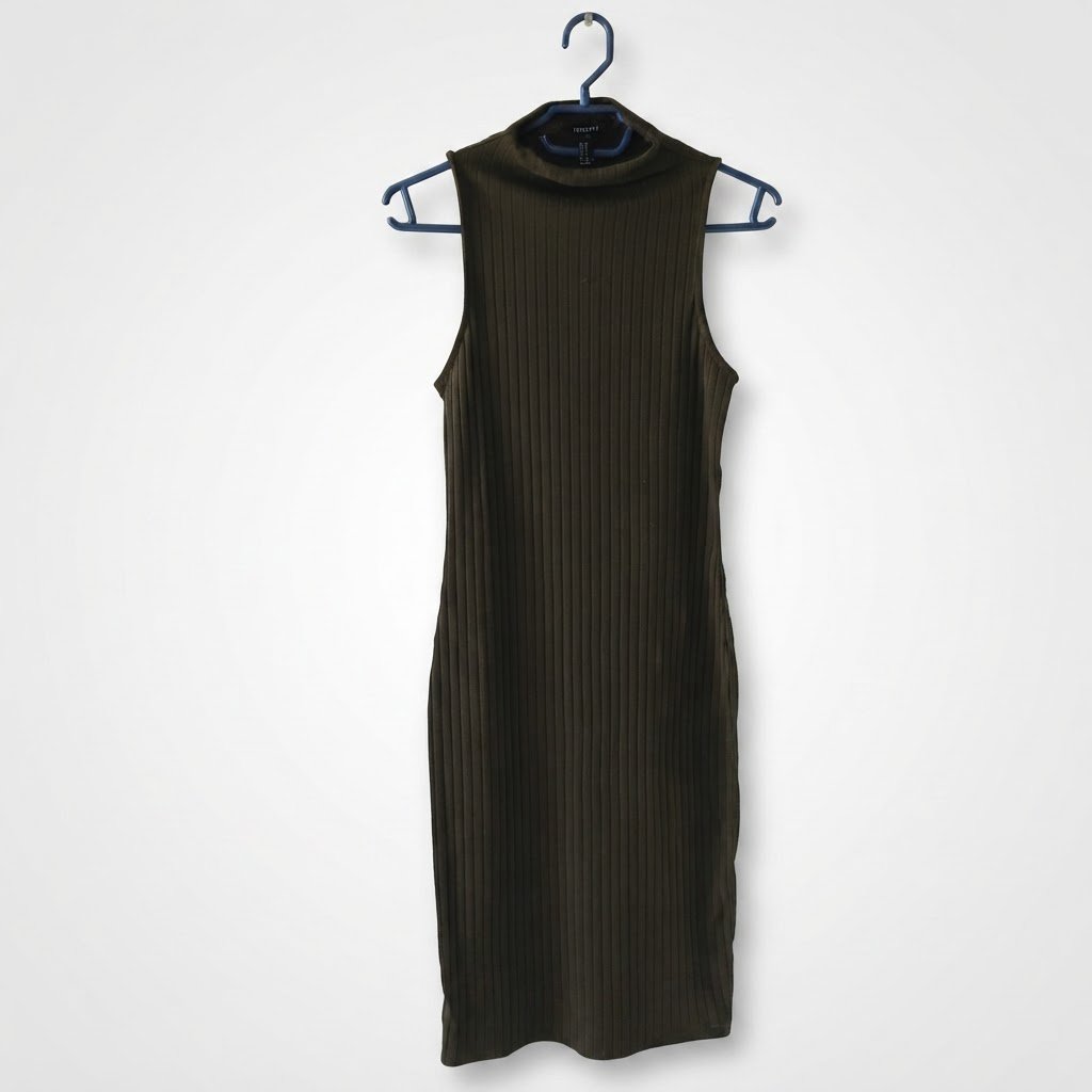 Robe moulante sans manches Forever 21, couleur kaki taille M