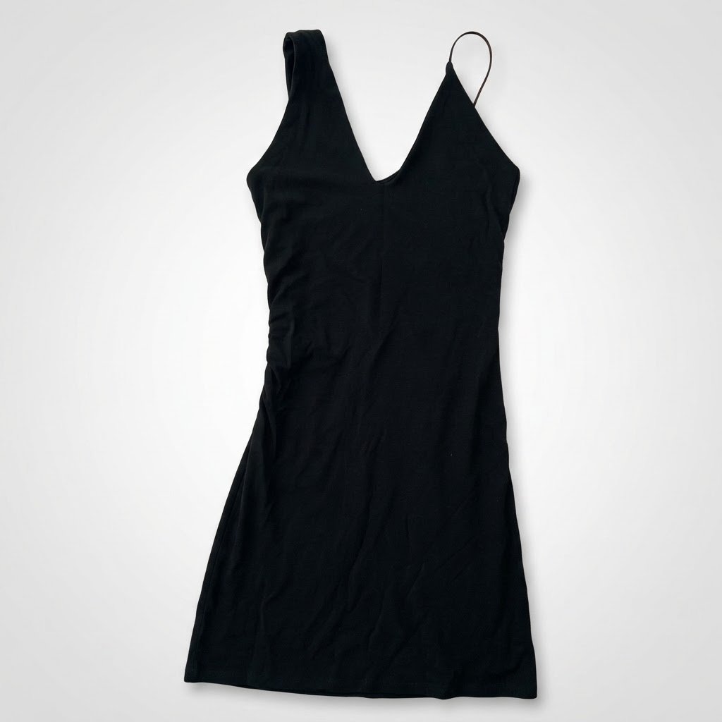 Robe Courte Noire Col Décolleté V à bretelle taille S