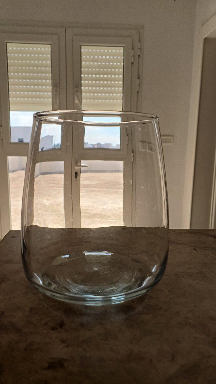 Vase en verre cylindrique 
