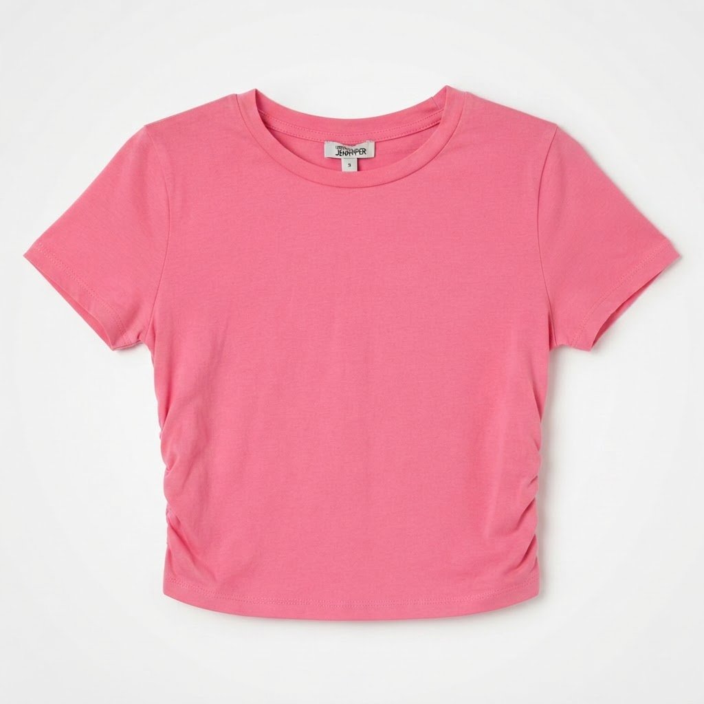 Top rose à manches courtes Jennyfer taille S 