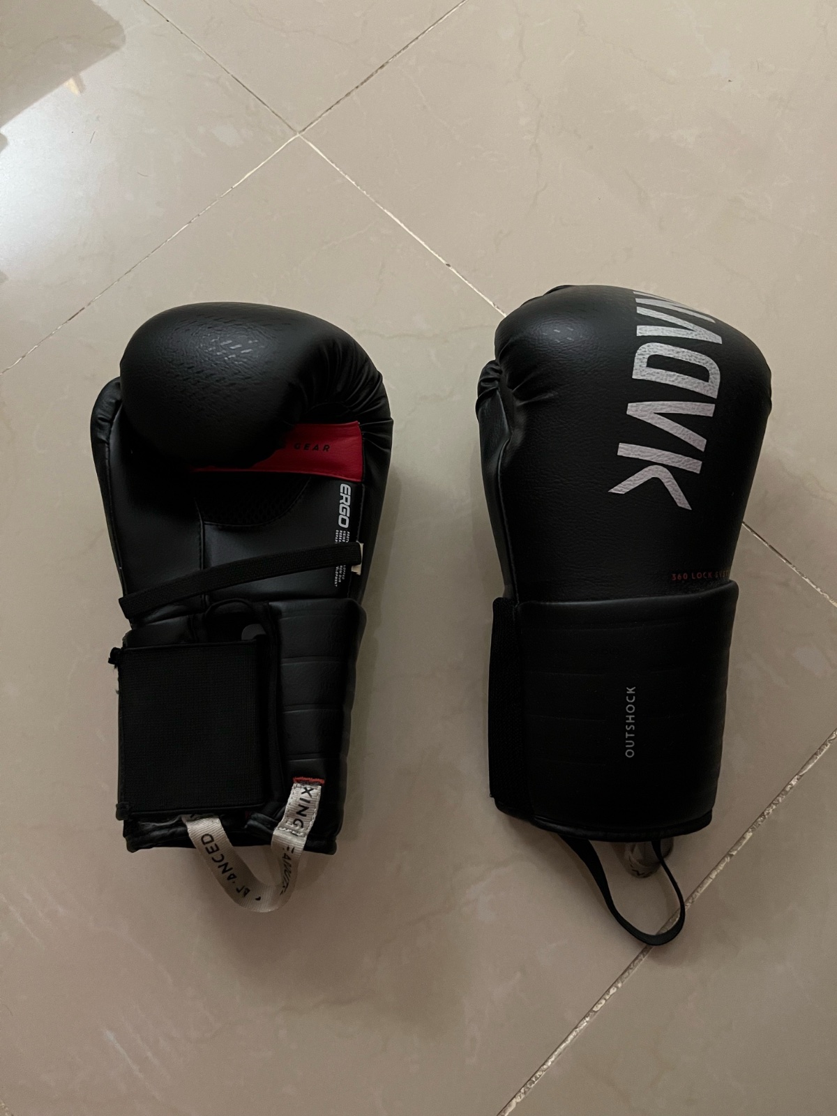 Black boxing gloves