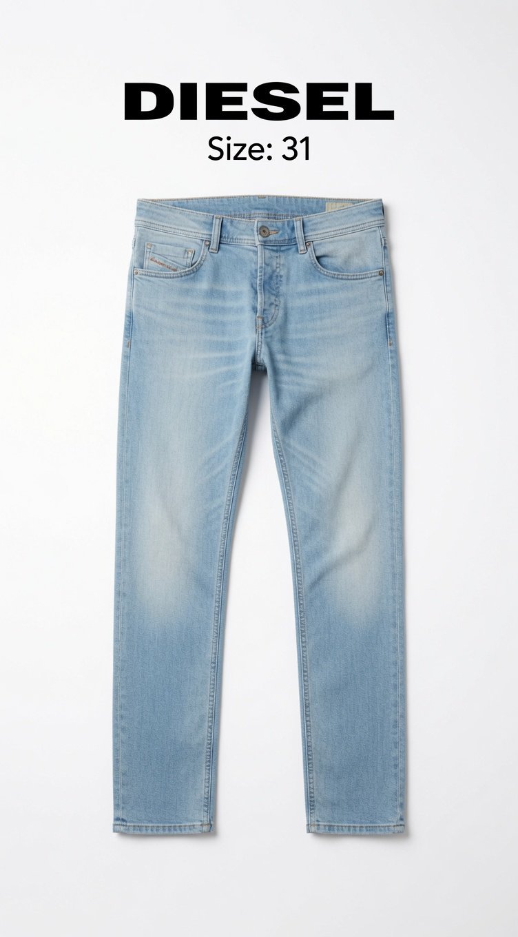 Jean Diesel bleu clair à coupe ajustée 