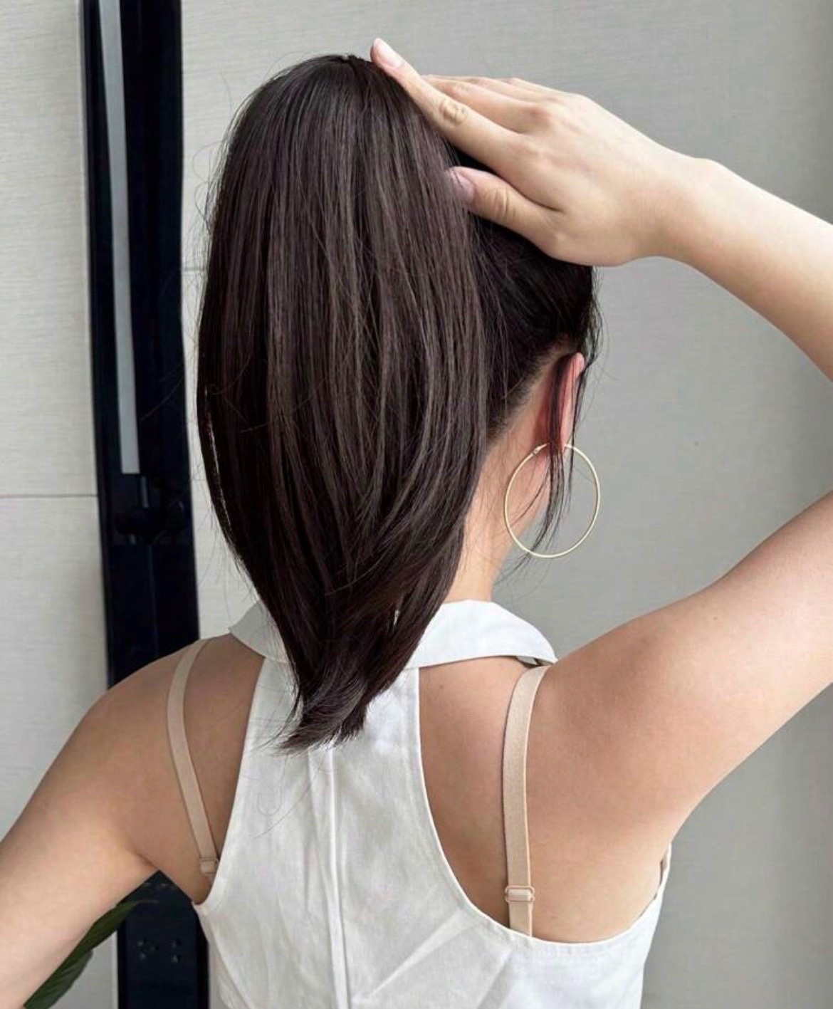 Ponytail extension synthetic straight 