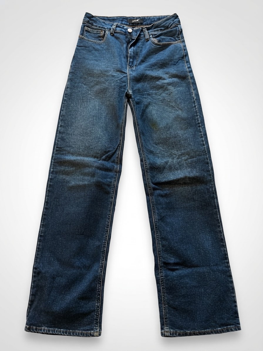 Pantalon djean bleu large 