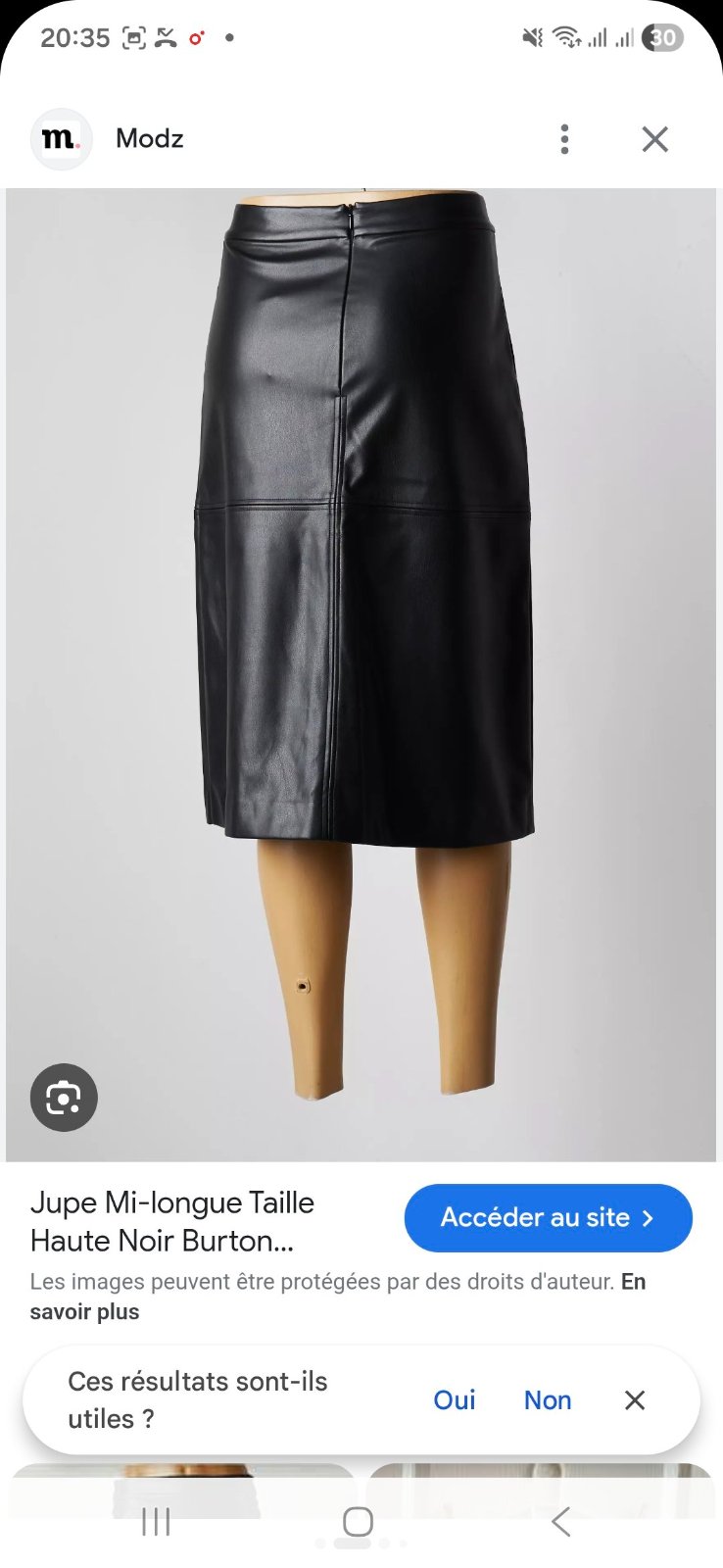 Jupe simili cuire H&M